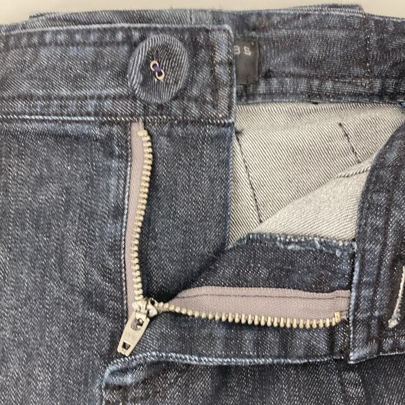 Marc Jacobs Womens Dark Wash Denim Jean Pencil Skirt Knee Length Bow Back Size 4 - Picture 9 of 9